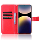 Чохол Idewei для Xiaomi Redmi Note 14 Pro 4G книжка шкіра PU з візитницею червоний - зображення 6