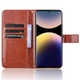 Чехол Idewei для Xiaomi Redmi Note 14 Pro 4G книжка кожа PU с визитницей коричневый - изображение 5