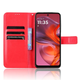 Чехол Idewei для Motorola Moto G05 книжка кожа PU с визитницей красный - изображение 5