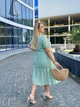 Сукня батистова, крою трапеція та з короткими рукавами Мод БЛК-7713, фісташка, розмір 50-52 - изображение 6