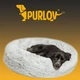 Лежак для собак и котов Purlov 22759 диаметр 60 см серый мягкий пушистый с высокими бортами и антискользящим дном для отдыха питомцев - изображение 2