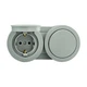 Вимикач 1-кл. + Розетка з заз. з кришкою Ovivo Electric xOne сірий (406-240000-923) - зображення 1