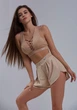 Шорты-юбка Dressfit BUTTERFLY beige (шорты для танцев, pole dance, high heels, twerk) M|L - изображение 6
