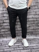Мужские брюки бананы Willmen — коттон, укороченные с подкатами, стиль MOM , 28, Черный - изображение 3