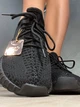 Кроссовки женские NM 11-301-2 в стиле Yeezy из дышащей сетки 37 черные - изображение 7