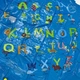 Килимок-басейн водяний розвивальний з функцією фонтану Swimming Ring, басейн-фонтанчик надувний дитячий з малюнками та буквами, навчальний килимок з водою для дітей Синій WSR-3-Blue - зображення 6