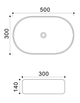 Раковина накладная Mixxus Premium ELLIPSE-0109 GRAY 500x300x140mm (MP6653) - изображение 8