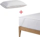 Набор U-tek Наматрасник Cotton Premium Health Care Непромокаемый с резинками по углам 160x200 см + Подушка Teak Fabien Mourice синтепух 50x70 см (COTPRE160200+PTFM5070) - изображение 1