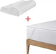 Набор U-tek Наматрасник Cotton Premium Health Care Непромокаемый с резинками по углам 80x200 см + Подушка Memory Wawe 49х32 см (COTPRE80200+pWaweM) - изображение 1
