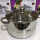 Кастрюля из нержавеющей стали с крышкой 6.5л Benson (BN-221Н) - изображение 3