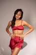 Бордова піжама із шовку з топом і шортами - paris Perfect Female Бордовий XS (193PJ-20SS-dr) - изображение 2