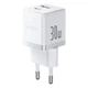 Сітчастий зарядний пристрій Baseus Palm Fast Charger C+U 30W EU Moon White [ID: 2649549568] - зображення 1