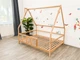 Детская кровать домик Монтессори BUSY WOOD на ножках Модель 1 190х80 см натуральное дерево - изображение 15