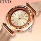 Часы женские CIVO 8107C Mesh Band Rose Gold - изображение 5