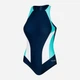 Купальник слитный женский Aqua Speed 344-42 38 (M) Темно-синий с бирюзовым (5908217664051) - изображение 6