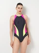 Купальник слитный женский Aqua Speed NINA 60932 344-383 42 Черный/Малиновый/Салатовый (5905718609321) - изображение 1