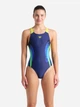 Купальник слитный женский Arena Breath Swimsuit V Back Lb 008330-760 38 Черный/Желтый/Зеленый/Синий (3468337422044) - изображение 4