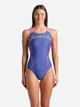 Купальник слитный женский Arena Spider Web Swimsuit V Back 007988-890 40 Фиолетовый/Розовый (3468337495987) - изображение 4