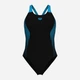 Купальник слитный женский Arena Openings Swimsuit V Back Lb 008063-580 44 Черно-бирюзовый (3468337415848) - изображение 6