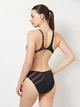 Купальник слитный женский Arena One Stream Swimsuit 008953-560 34 Черный/Розовый (3468337505532) - изображение 2