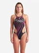 Купальник слитный женский Arena One Stream Swimsuit 008953-560 34 Черный/Розовый (3468337505532) - изображение 4
