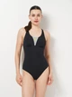 Купальник слитный женский Arena Swimsuit Control Pro Solid 009073-555 44 Черный (3468337536604) - изображение 1