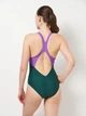 Купальник суцільний жіночий Arena Bright Glare Swimsuit V Back 008930-690 44 Зелений (3468337533696) - зображення 2