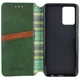 Кожаный чехол-книжка GETMAN Cubic для Samsung Galaxy S24 Ultra Зелёный - изображение 3