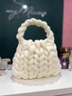 Сумка женская Marshmallow мягкая плетёная нейлоновая 25×35 см голубая (559) - изображение 2