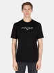 Футболка хлопковая длинная мужская Colin's CL1074506BLK L Black с принтом (8684112632957) - изображение 1