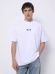 Футболка хлопковая длинная мужская Colin's CL1077253OFW S Off White с принтом (8684112936277) - изображение 1