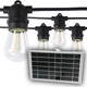 Уличная ретро гирлянда на солнечных панелях Solar-String Light Е27 IP65 влагозащищенная 5м 5 ламп (+2 запасные) - изображение 1
