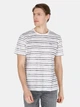 Футболка хлопковая длинная мужская Colin's CL1074707GST M Gray Striped с принтом (8684112752181) - изображение 1