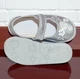 Ортопедичні закриті тапочки капчики на липучці змінка в садок для дівчинки Waldi Аліна Серце-Квіти срібний 24(устілка 15см) - зображення 7