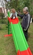 Пластиковая горка Doloni 240 см салатово-червона - изображение 7