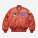 Бомбер мужской Alpha Industries MA-1 NASA MJM21093C1 XL Оранжевый (640631819727) - изображение 5