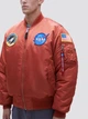 Бомбер мужской Alpha Industries MA-1 NASA MJM21093C1 XL Оранжевый (640631819727) - изображение 9