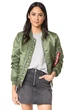 Бомбер женский Alpha Industries МА-1 W M Зеленый (640631761118) - изображение 6
