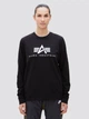 Лонгслив Alpha Industries Basic Logo Long Sleeve Tee UTB49002G1 XS Black (640631003003) - изображение 3
