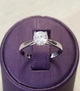 Срібна каблучка з муассанітом 0,8 ct. 6 мм 17,5 розмір (219157077) - зображення 1