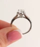 Срібна каблучка з муассанітом 1,2 ct. 7 мм 17 розмір (219158569) - зображення 4