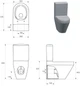 Чаша унитаза напольная Cersanit Crea CleanON 010/020 Rimless с тонким сиденьем Soft Close Easy Off дюропласт K114-023 - изображение 5