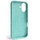 Чехол Fiji Silicone Case для Apple iPhone 16 бампер накладка Soft Touch с микрофиброй Ice Sea Blue - изображение 2