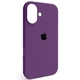Чохол Fiji Silicone Case для Apple iPhone 16 бампер накладка Soft Touch з мікрофіброю Purple - зображення 1