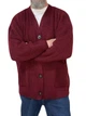 Теплый мужской кардиган крупной вязки,One Size,р,бордовый - изображение 2