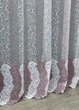 Тюль VR-Textil 1688т Органза с вышивкой Бордовый с белым 300х270 см (42-0723) - изображение 8