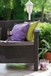 Диван для саду і тераси Keter Corfu Love Seat Max коричневий 258947 - изображение 2