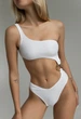Женский Купальник Стаф Белый Сплошной Базовый Staff Moi White M (349881) - изображение 1