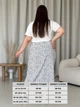 Длинная женская юбка в цветочек белая Merlini Лакко 400001486 размер 4XL-5XL - изображение 4