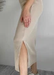 Платье-футболка в рубчик длинное летнее женское Merlini Кассо 700000122 L-XL Светло-бежевое (700000122_2) - изображение 7